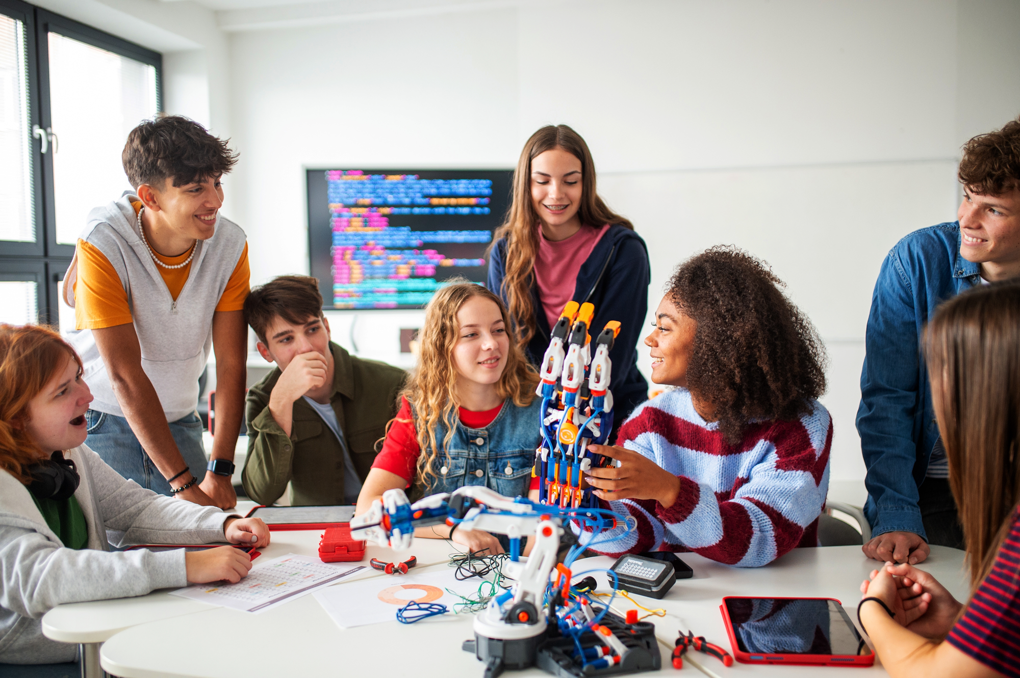 Students Working On Engineering School Project